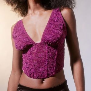 Urban Outfitters Out From Under Dark Romantic Convertible Corset Top